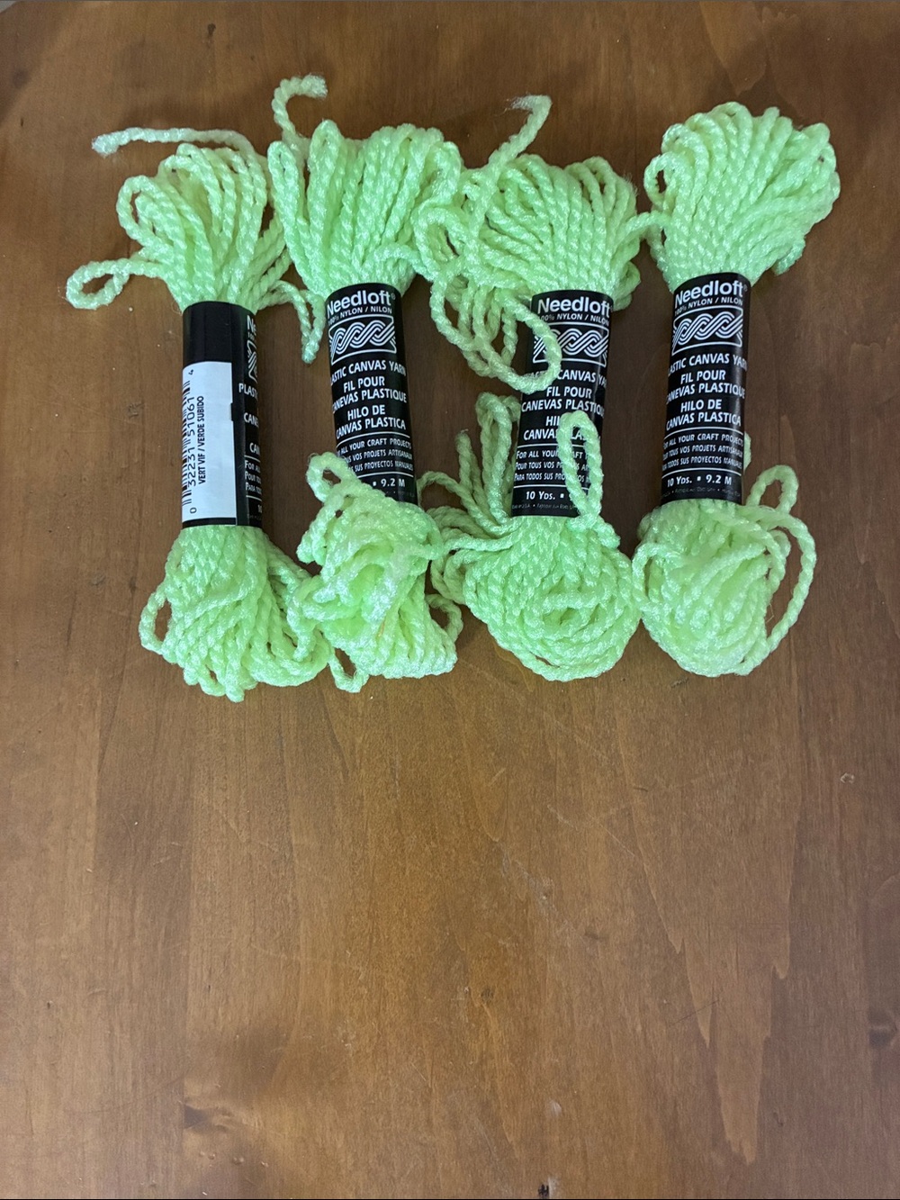 4 10 yard plastic canvas yarns